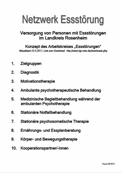 Netzwerk Eßstörungen Landkreis Rosenheim - Adressliste